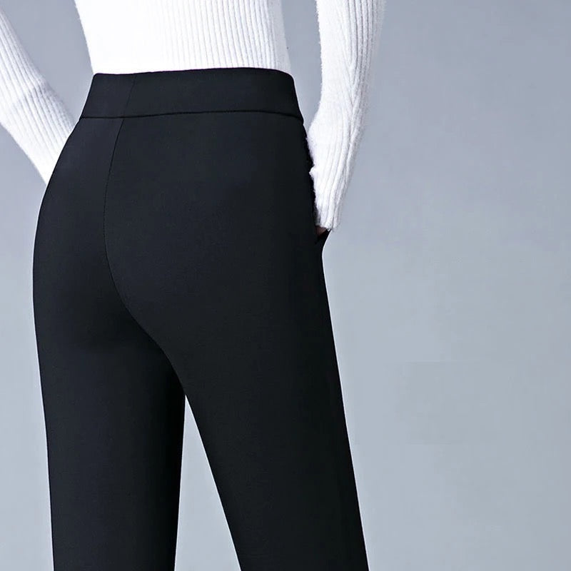 Women’s High-Waisted Leggings – Slim Fit – Stretch Fabric – Faux Pocket Detail