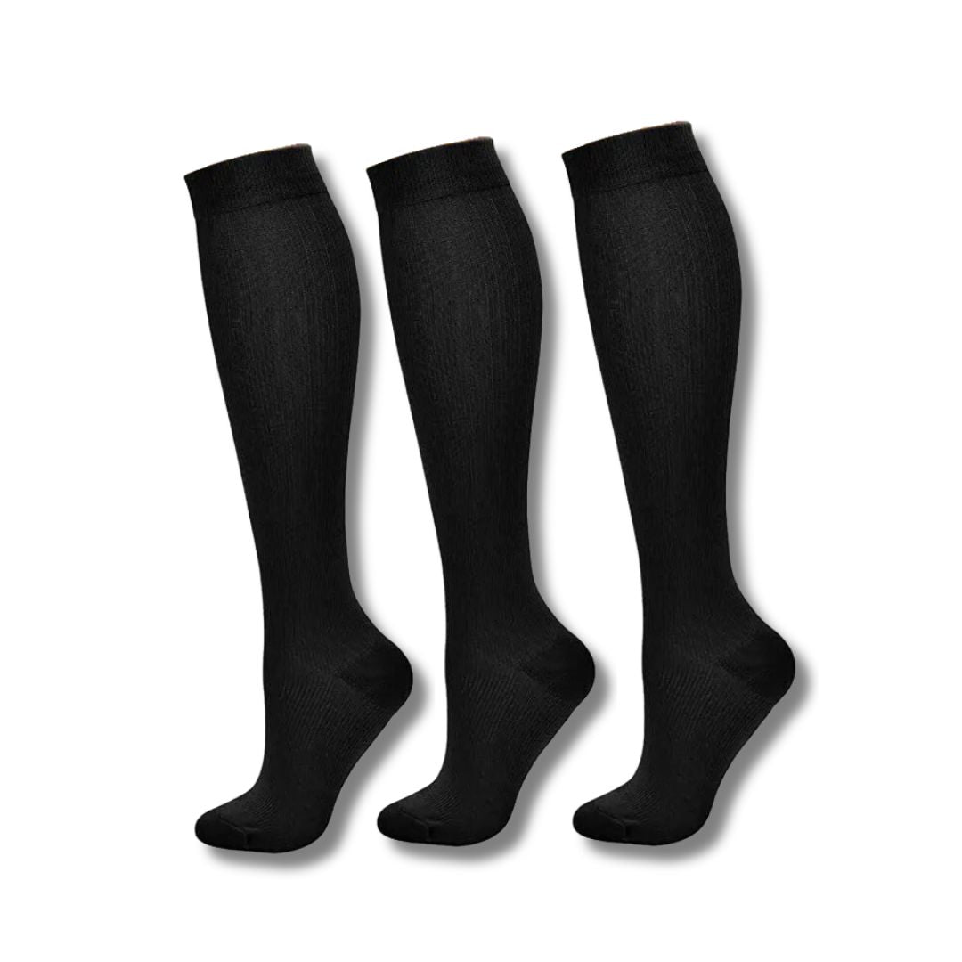 Women’s Compression Socks – Knee High – Breathable Stretch – Graduated Support – Patterned