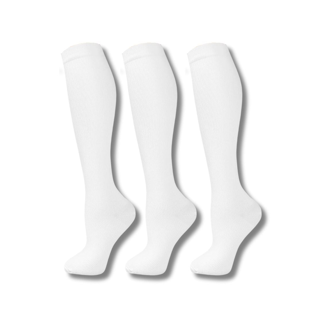 Women’s Compression Socks – Knee High – Breathable Stretch – Graduated Support – Patterned