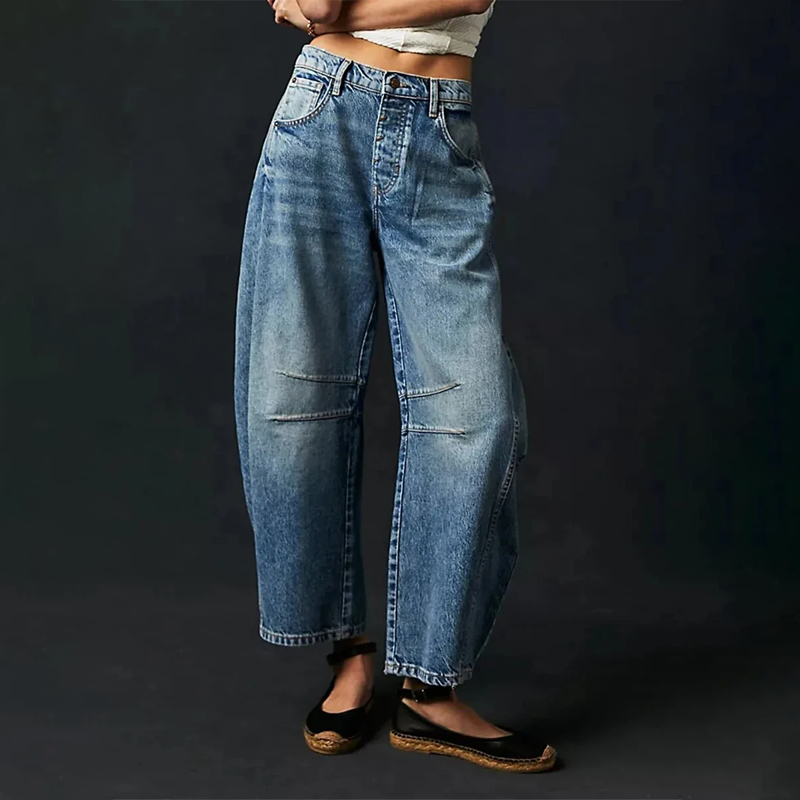 Women’s Wide-Leg Jeans – Relaxed Fit – Full Length – Cotton Denim