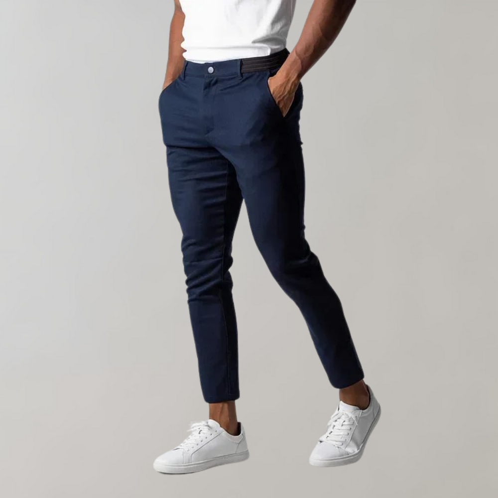 Men’s Chino Pants – Slim Fit – Tapered Leg – Cotton – Ankle Length Casual Wear