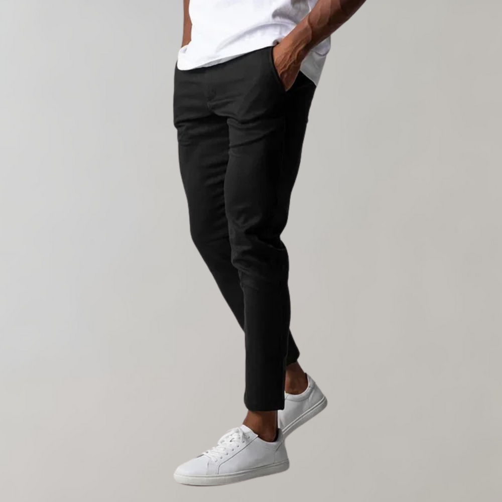 Men’s Chino Pants – Slim Fit – Tapered Leg – Cotton – Ankle Length Casual Wear