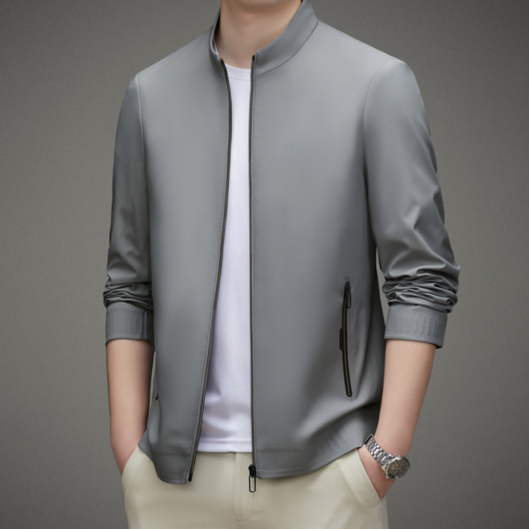 Men’s Jacket – Slim Fit – Structured Shoulders – Zip Front – Ribbed Cuffs – Smart Casual
