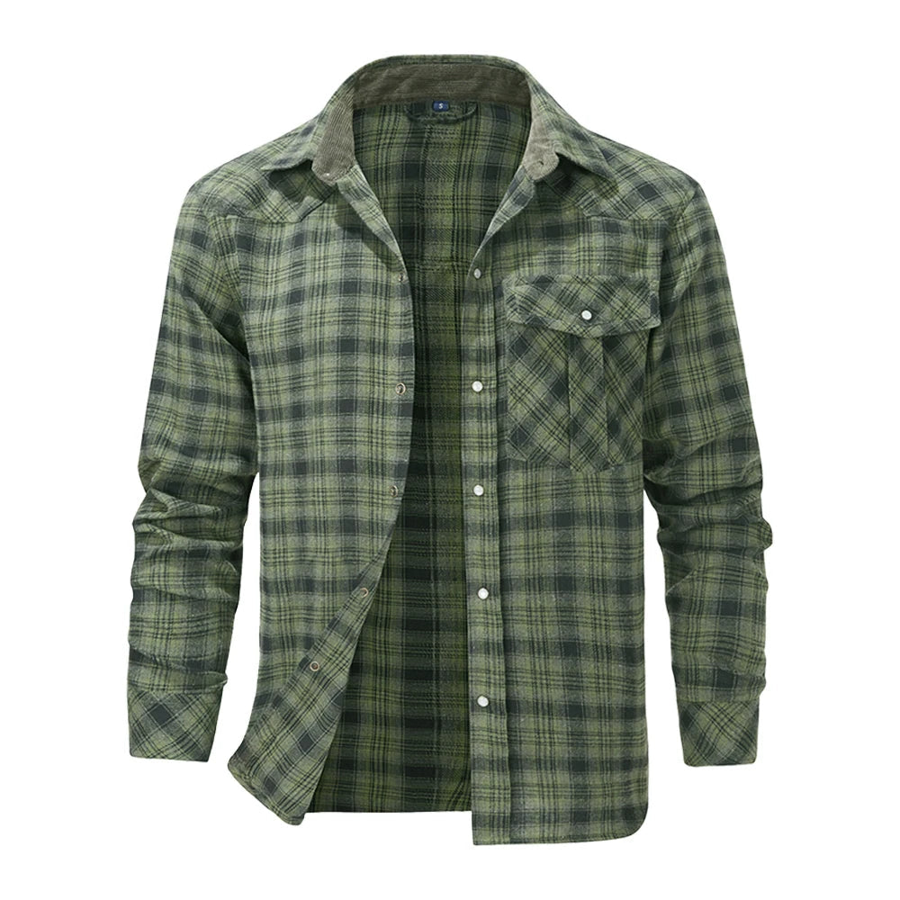 Harry Regular Fit Flannel Shirt | Check Pattern Collar Shirt