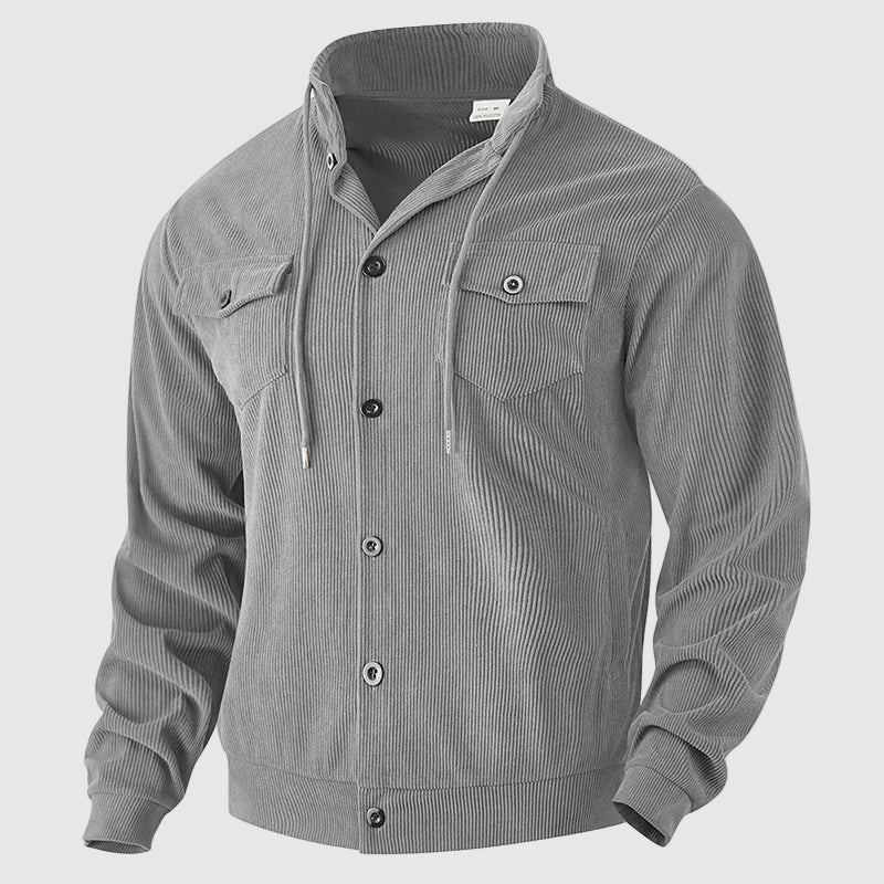 Oscar Relaxed Fit Shirt Jacket | Button Front Chest Pockets Shirt Jacket