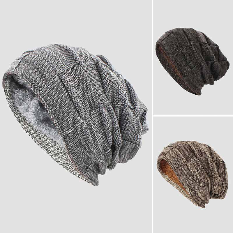 Oscar Slouchy Beanie | Patchwork Knit Textured Beanie