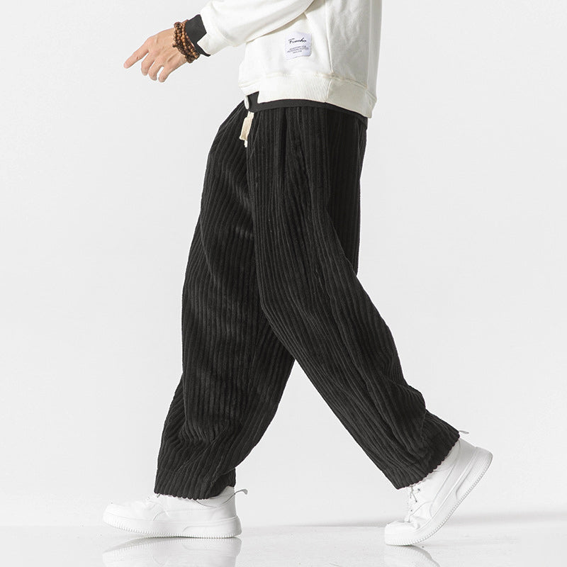 Theo Relaxed Fit Pants | Elastic Drawstring Waist Pants
