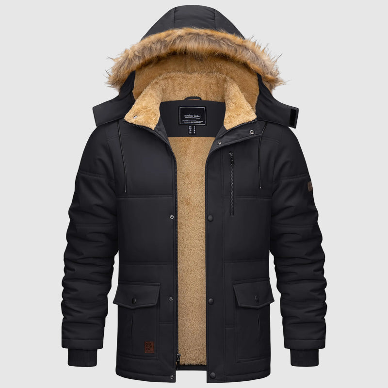 Theodore Hooded Parka | Fur Trim Lined Parka