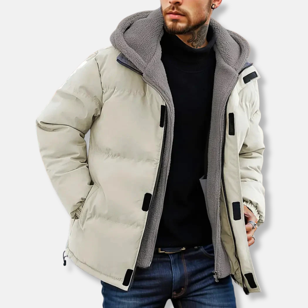 Joshua Quilted Hooded Puffer Jacket | Adjustable Hem Puffer Jacket