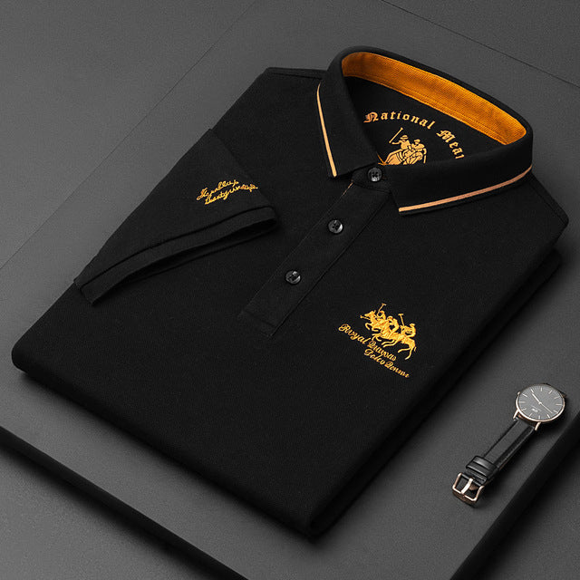 Men’s Polo Shirt – Soft Knit – Regular Fit – Embroidered Logo – Smart Casual