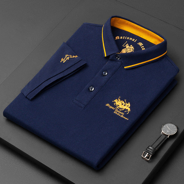 Men’s Polo Shirt – Soft Knit – Regular Fit – Embroidered Logo – Smart Casual