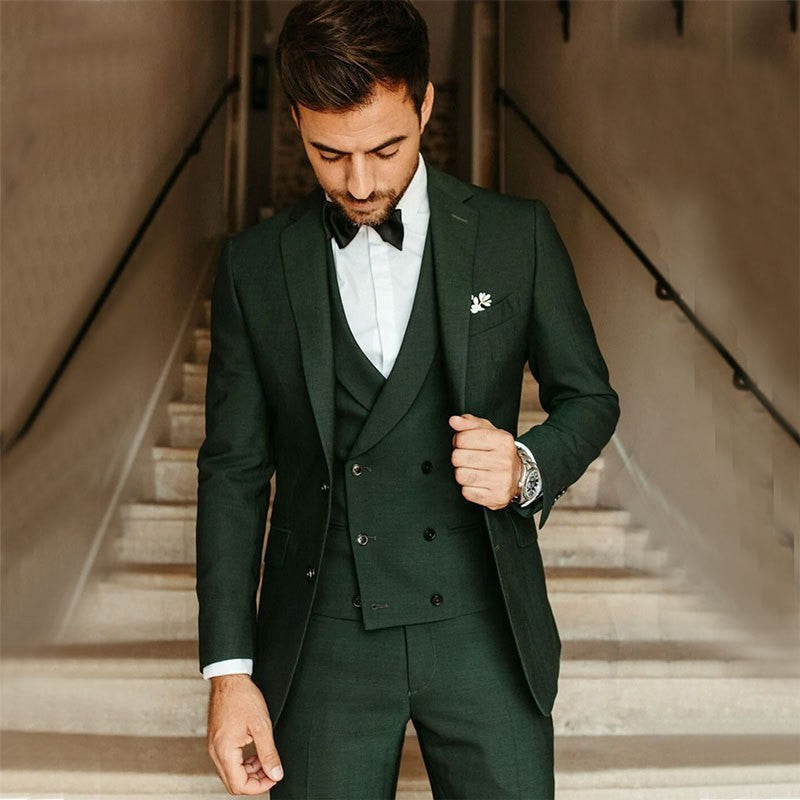 Men’s 3-Piece Suit – Slim Fit – Luxury Fabric – Single-Breasted – Formal Wear