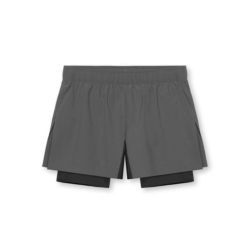 Men’s Athletic Shorts – Dual Layer – Compression Inner – Breathable Stretch Fabric