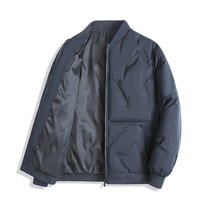 Men’s Quilted Jacket – Regular Fit – Insulated Padding – Ribbed Trim – Zip Front
