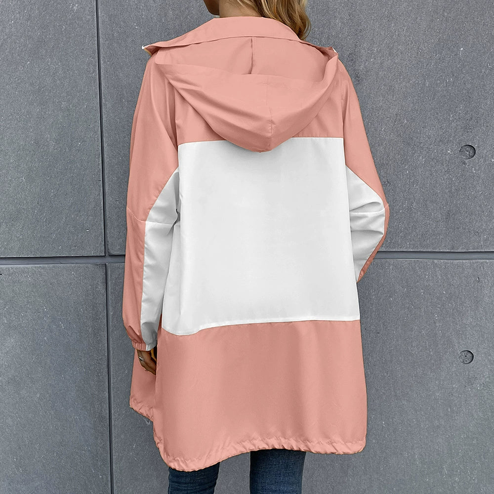 Women’s Jacket – Waterproof Lightweight – Hooded – Relaxed Fit – Mid-Length – Outdoor