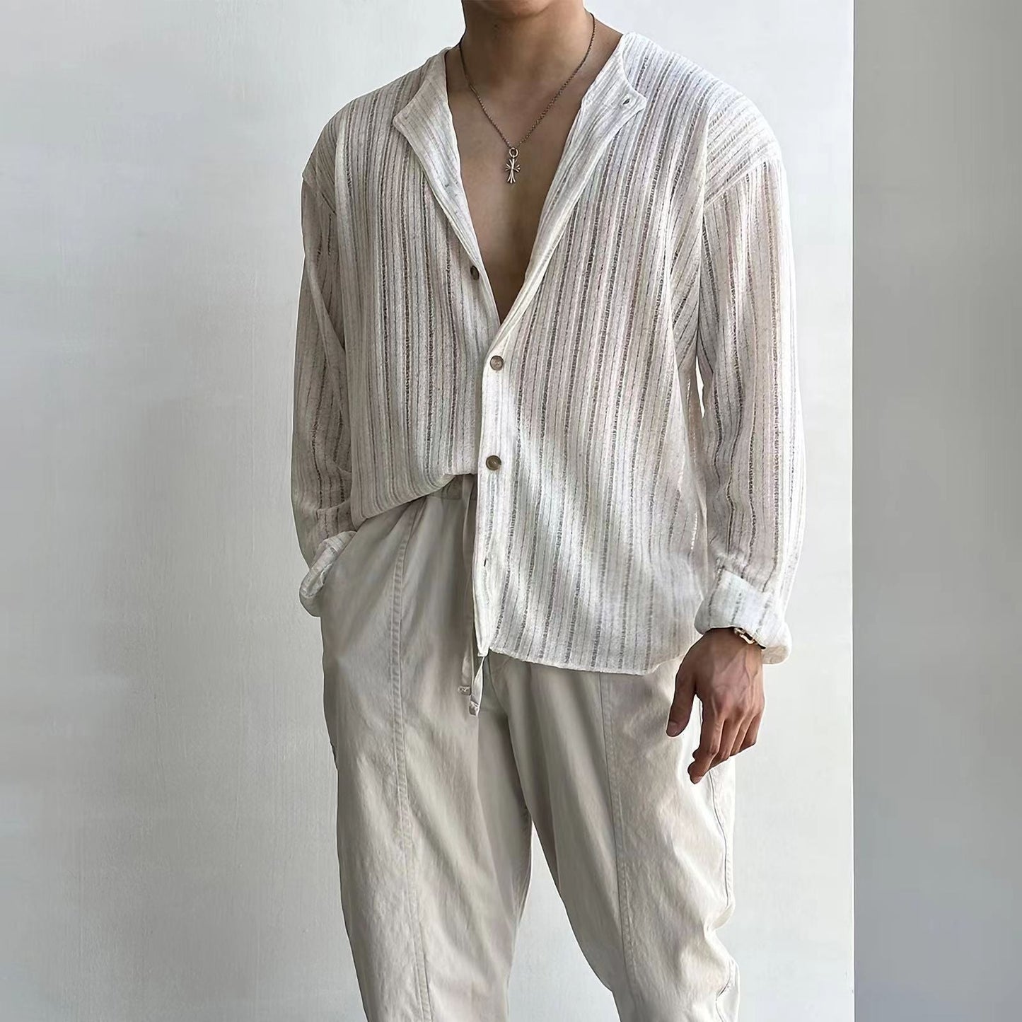 Men’s Knitted Cardigan – V-Neck – Button Down – Regular Fit – Lightweight Breathable