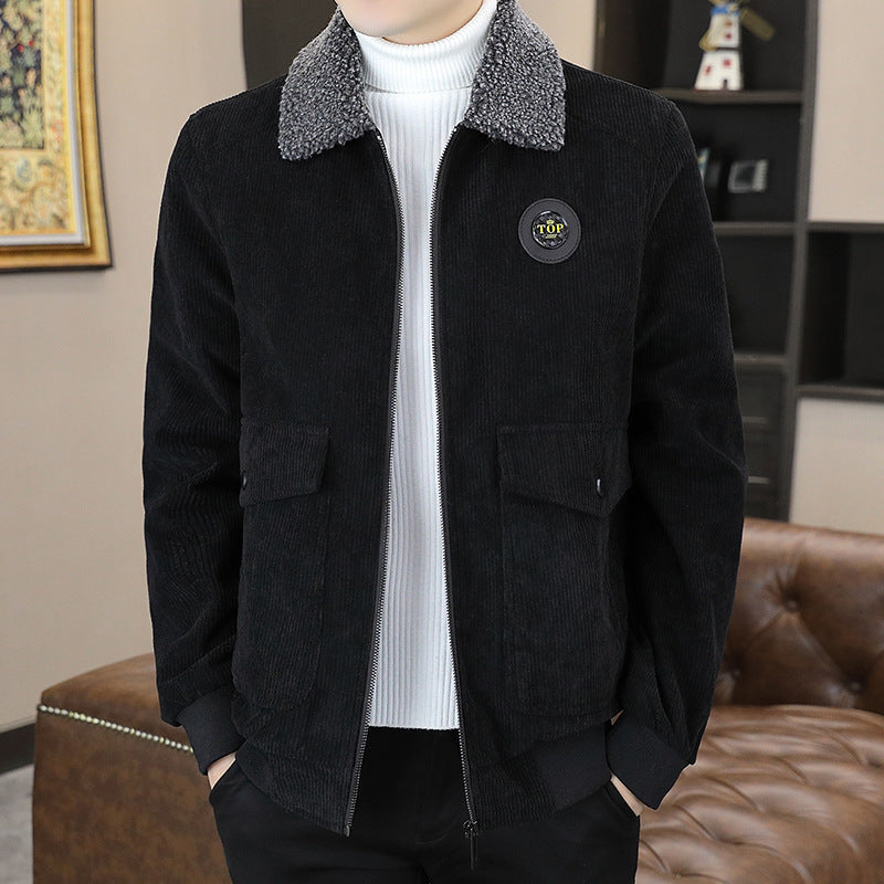 Men’s Casual Jacket – Relaxed Fit – Sherpa Lined – Zip Front