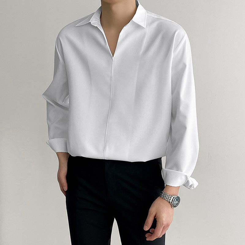 Men’s Pullover Shirt – V-Neck – Relaxed Fit – Lightweight Breathable Casual Wear