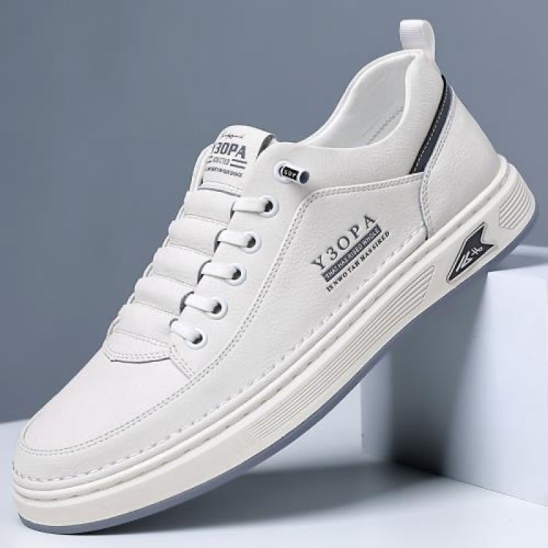 Men’s Sneakers – Synthetic Leather – Thick Sole – Lace-Up Street Style