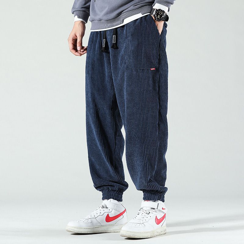 Men’s Corduroy Jogger Pants - Relaxed Fit - Elastic Waistband - Soft & Durable