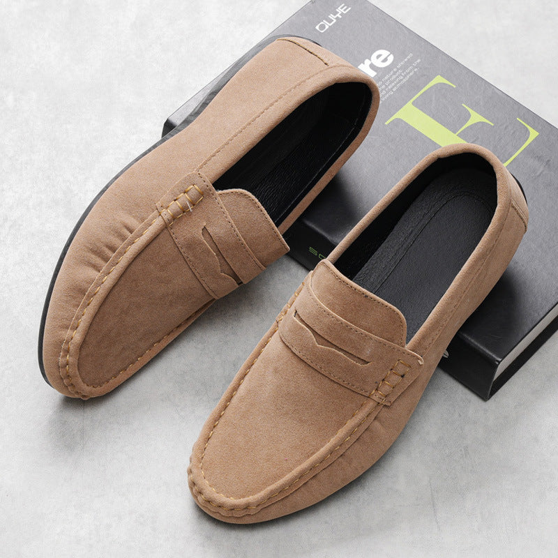 Men’s Loafers – Suede Finish – Slip-On – Moc Toe – Casual Fit