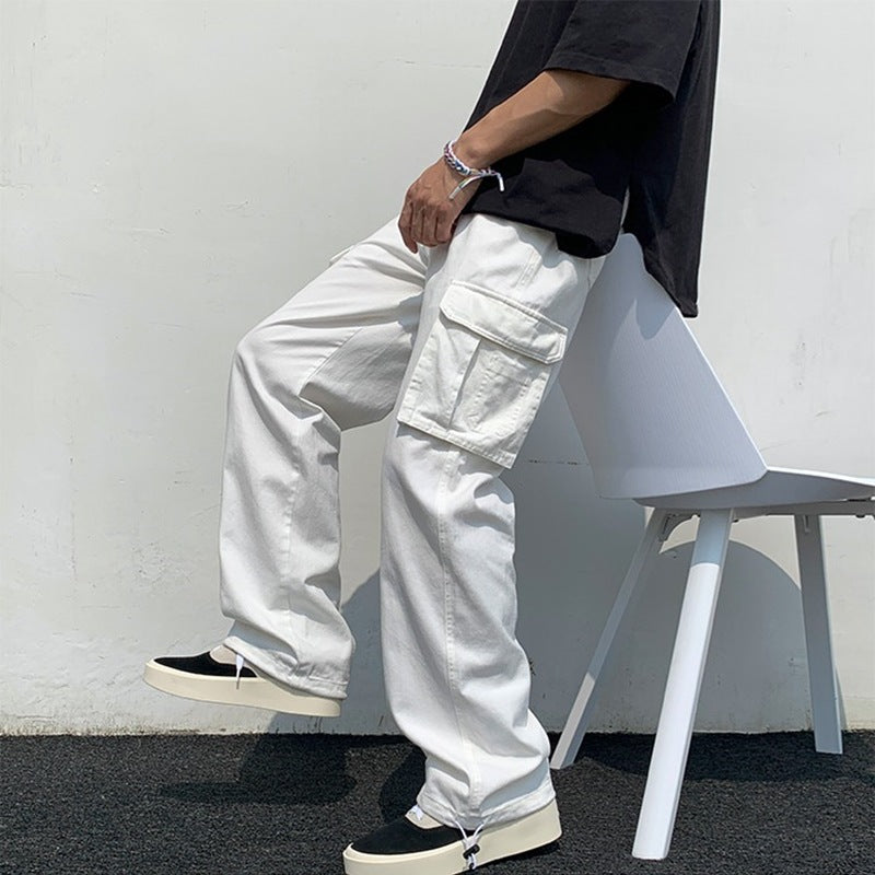 Men’s Cargo Pants – Cotton – Relaxed Fit – Full Length Multi-Pocket Style
