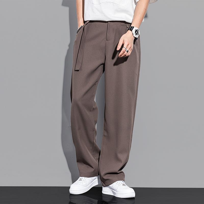 Men’s Trousers – Relaxed Fit – Straight Leg – Lightweight Soft Drape – Casual Style