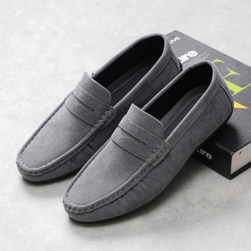 Men’s Loafers – Suede Finish – Slip-On – Moc Toe – Casual Fit