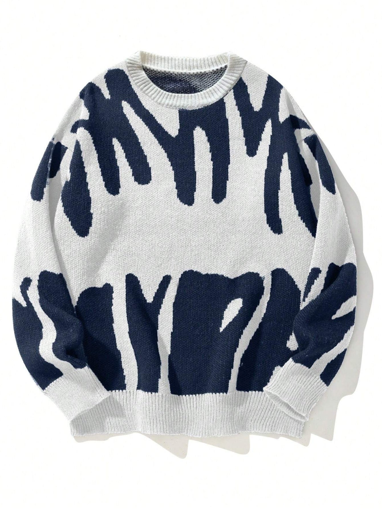 Women’s Sweater – Relaxed Fit – Jacquard Pattern – Long Sleeve