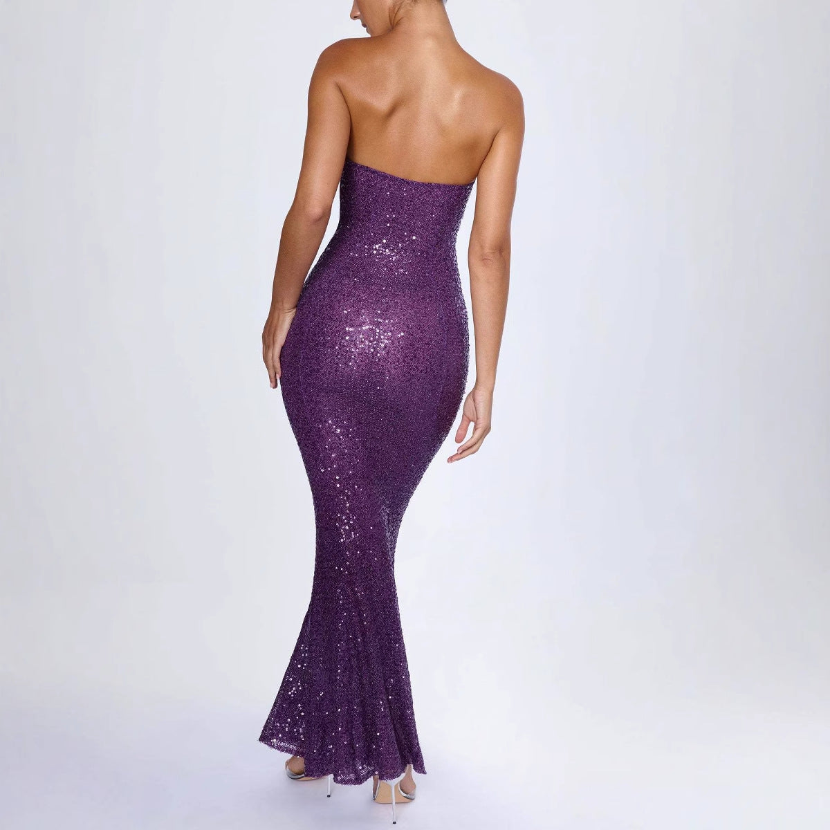 Women’s Evening Gown – Strapless – Slim Fit – Sequin Embellished – Full Length