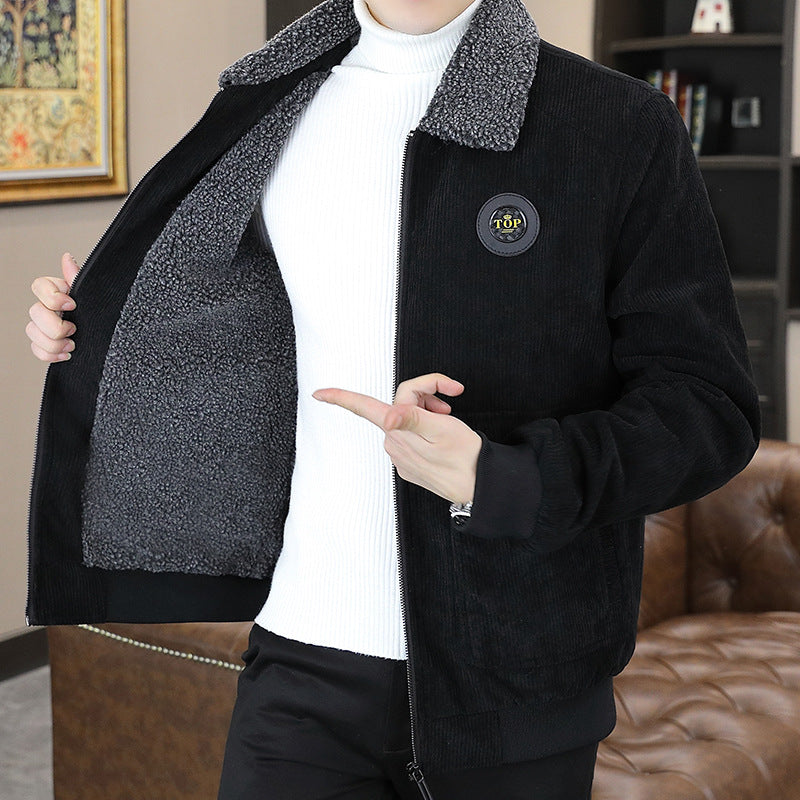 Men’s Casual Jacket – Relaxed Fit – Sherpa Lined – Zip Front