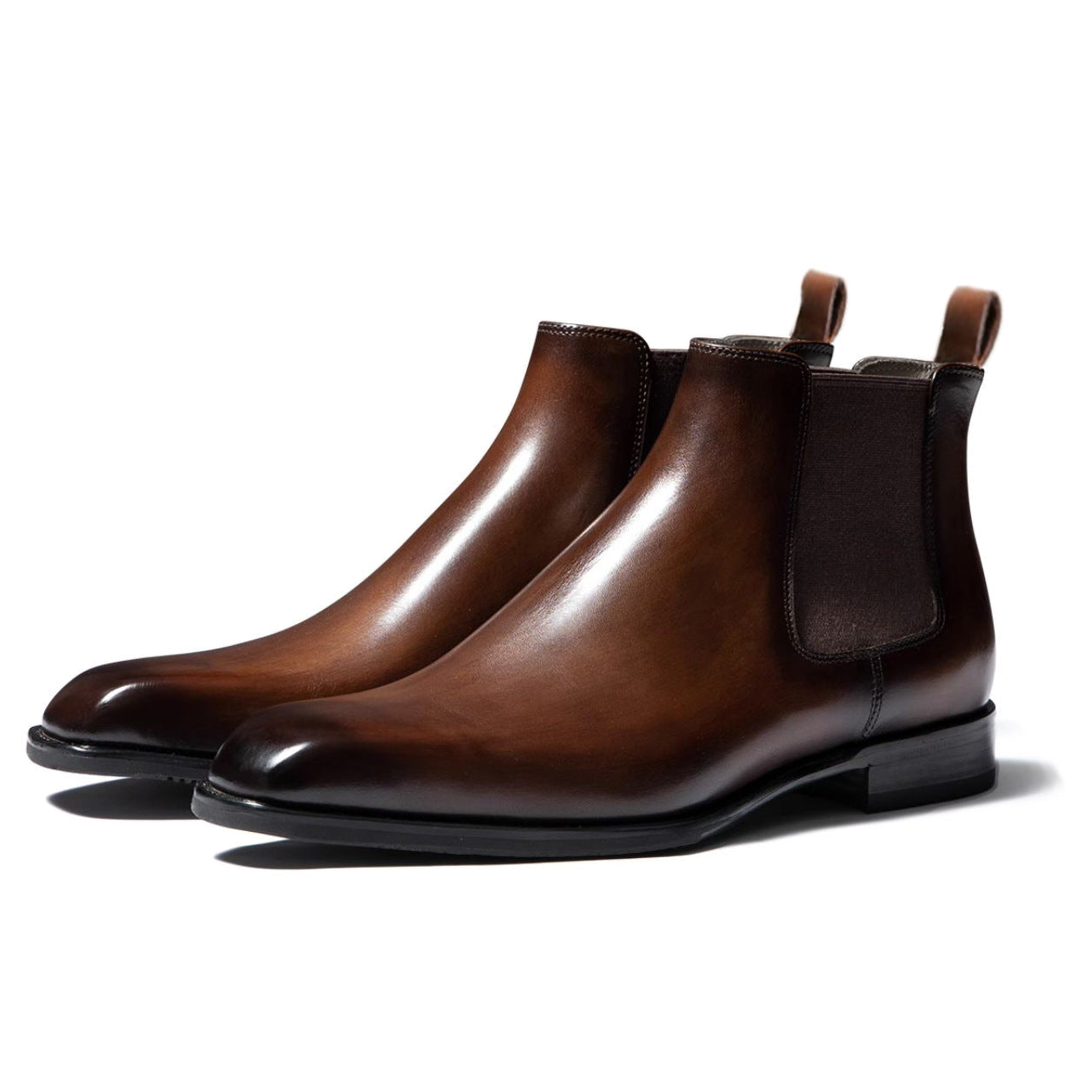 Men’s Chelsea Boots – Leather Upper – Sleek Fit – Ankle Height Slip-On Design