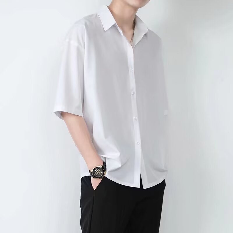 Men’s Short Sleeve Shirt – Relaxed Fit – Lightweight Button-Up – Casual Wear