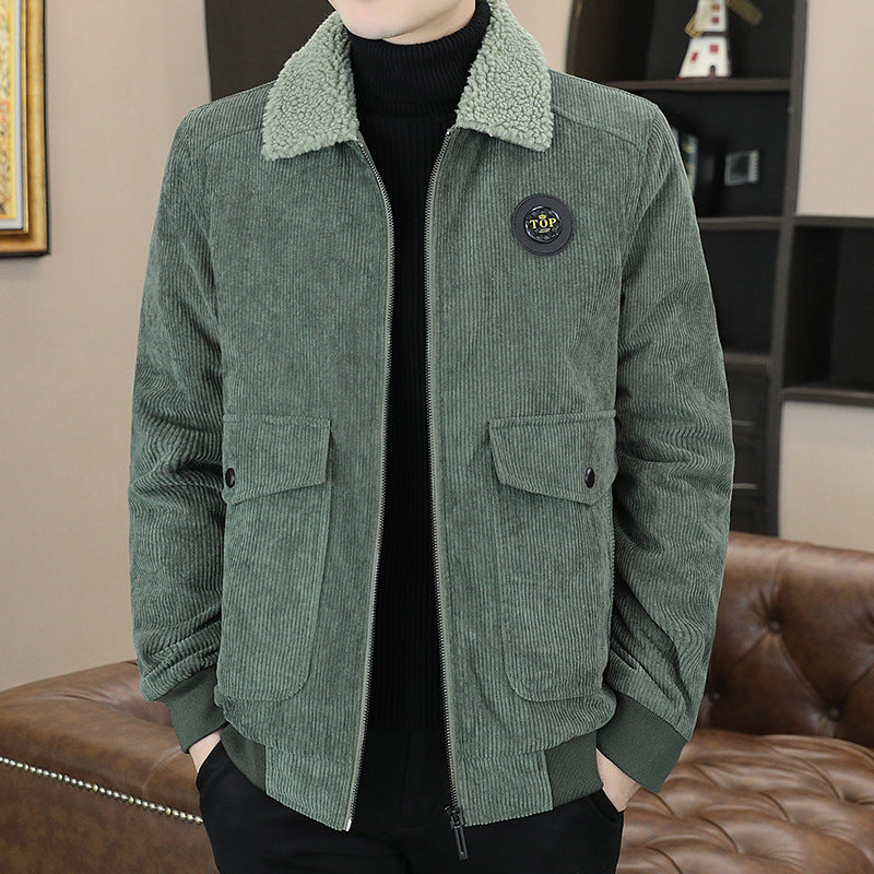 Men’s Casual Jacket – Relaxed Fit – Sherpa Lined – Zip Front