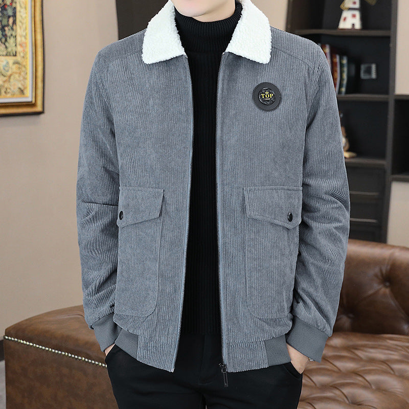 Men’s Casual Jacket – Relaxed Fit – Sherpa Lined – Zip Front