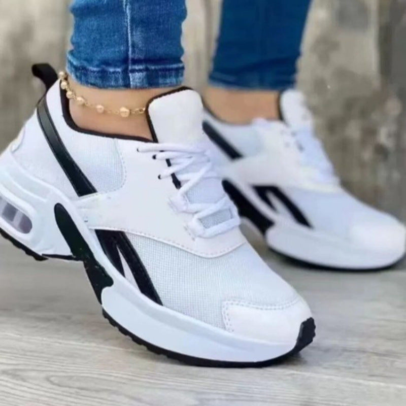 Women’s Sneakers – Breathable Mesh – Cushioned Sole – Lace-Up Supportive Fit