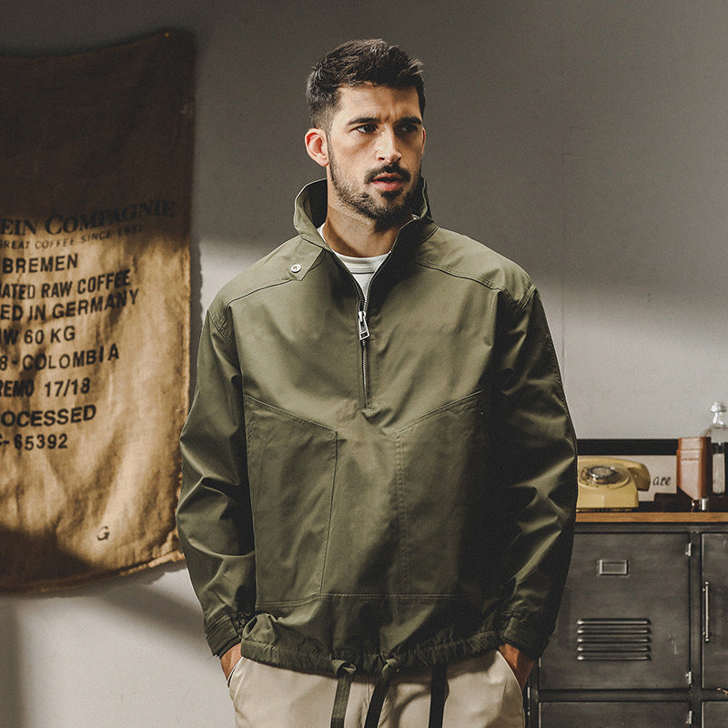 Men’s Outdoor Jacket – Windproof Water-Resistant – Relaxed Fit – Utility Design