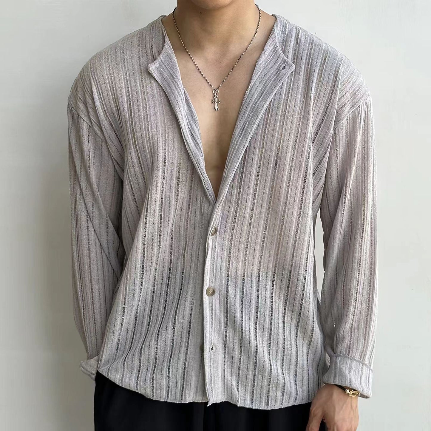 Men’s Knitted Cardigan – V-Neck – Button Down – Regular Fit – Lightweight Breathable
