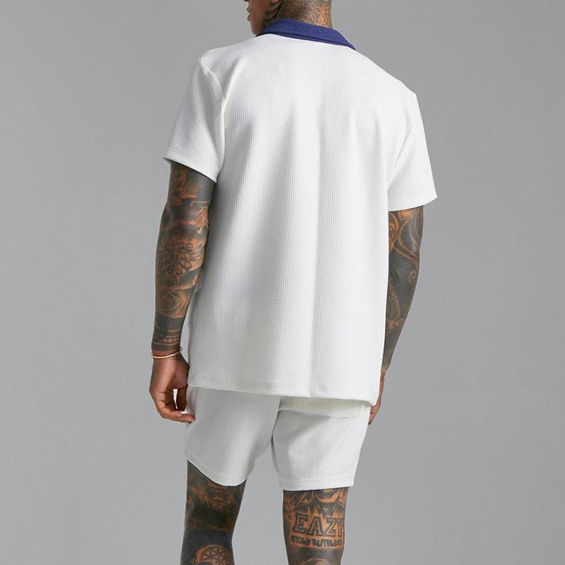 Men’s Short Sleeve Shirt – Relaxed Fit – Open Front – Breathable Casual Athleisure