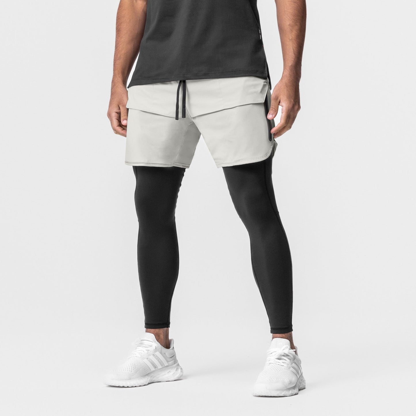 Men’s Athletic Shorts – Breathable Blend – Relaxed Fit – Zipper Pockets – Mid-Thigh Length