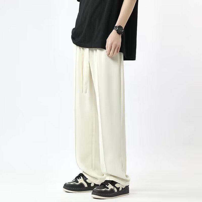 Unisex Wide-Leg Trousers – High Waist – Lightweight Relaxed Fit – Full Length