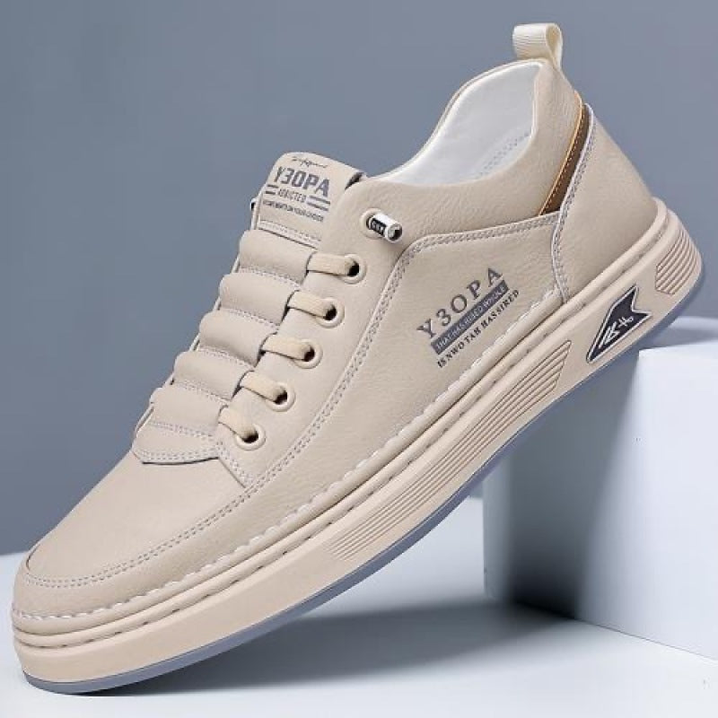 Men’s Sneakers – Synthetic Leather – Thick Sole – Lace-Up Street Style