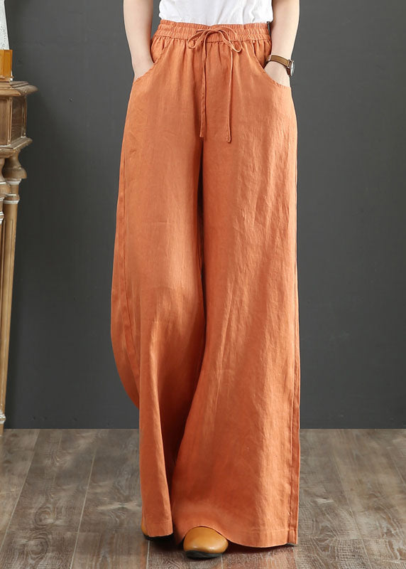 Women’s Straight Pants – Relaxed Fit – Elastic Waist – Breathable Blend – Full Length