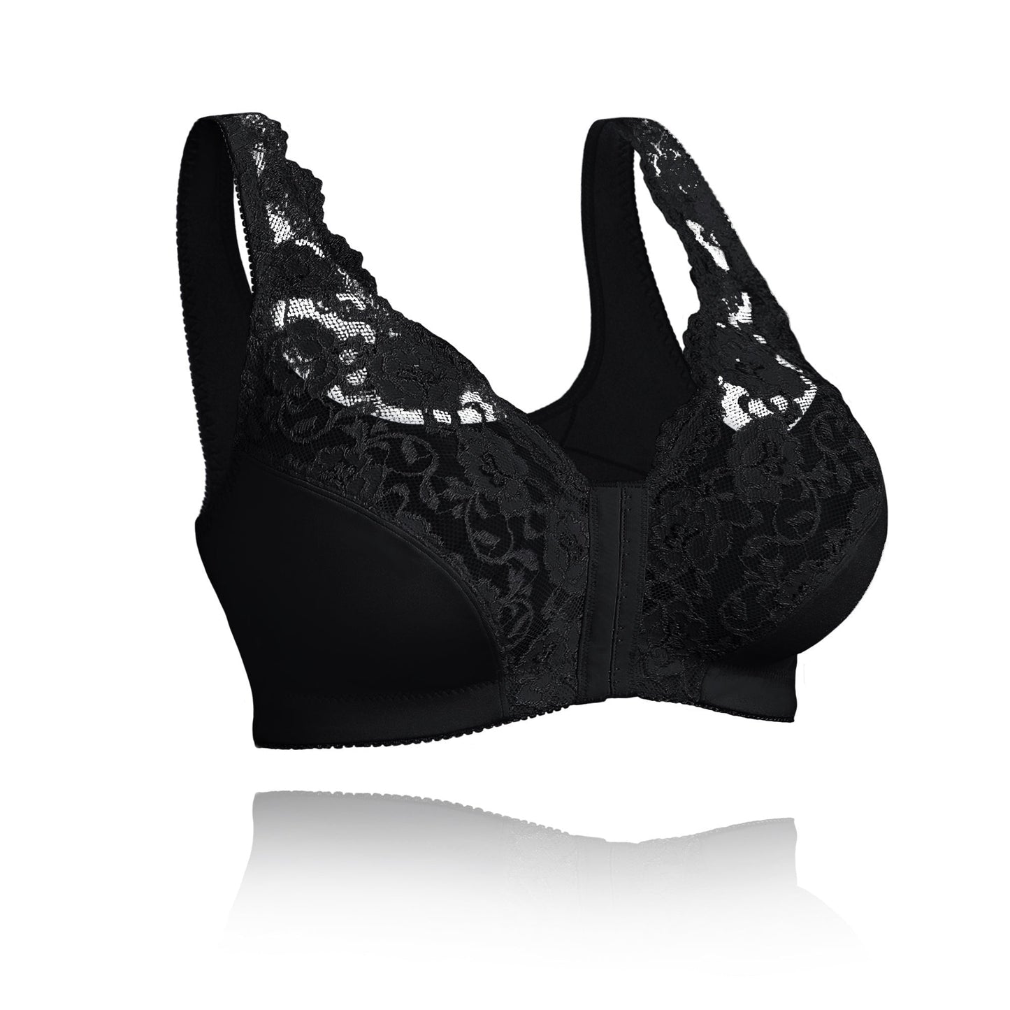 Women’s Wireless Bra – Full Coverage – Front Closure – Breathable Blend – Wide Straps