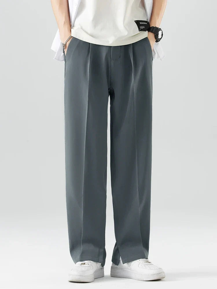 Men’s Trousers – Straight Leg – Relaxed Fit – Lightweight Soft Fabric – Smart Casual