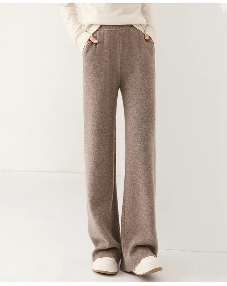 Women’s Sweatpants – Relaxed Fit – Wide Leg – Soft Knit – Elastic Waistband – Full Length