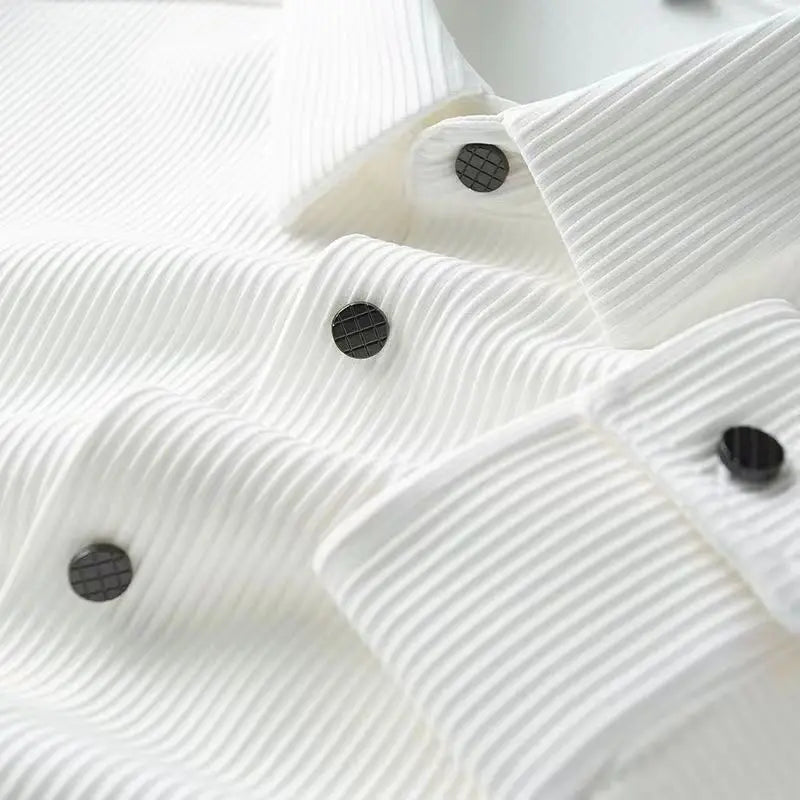 Men’s Formal Shirt – Slim Fit – Breathable Blend – Classic Collar – Business Wear