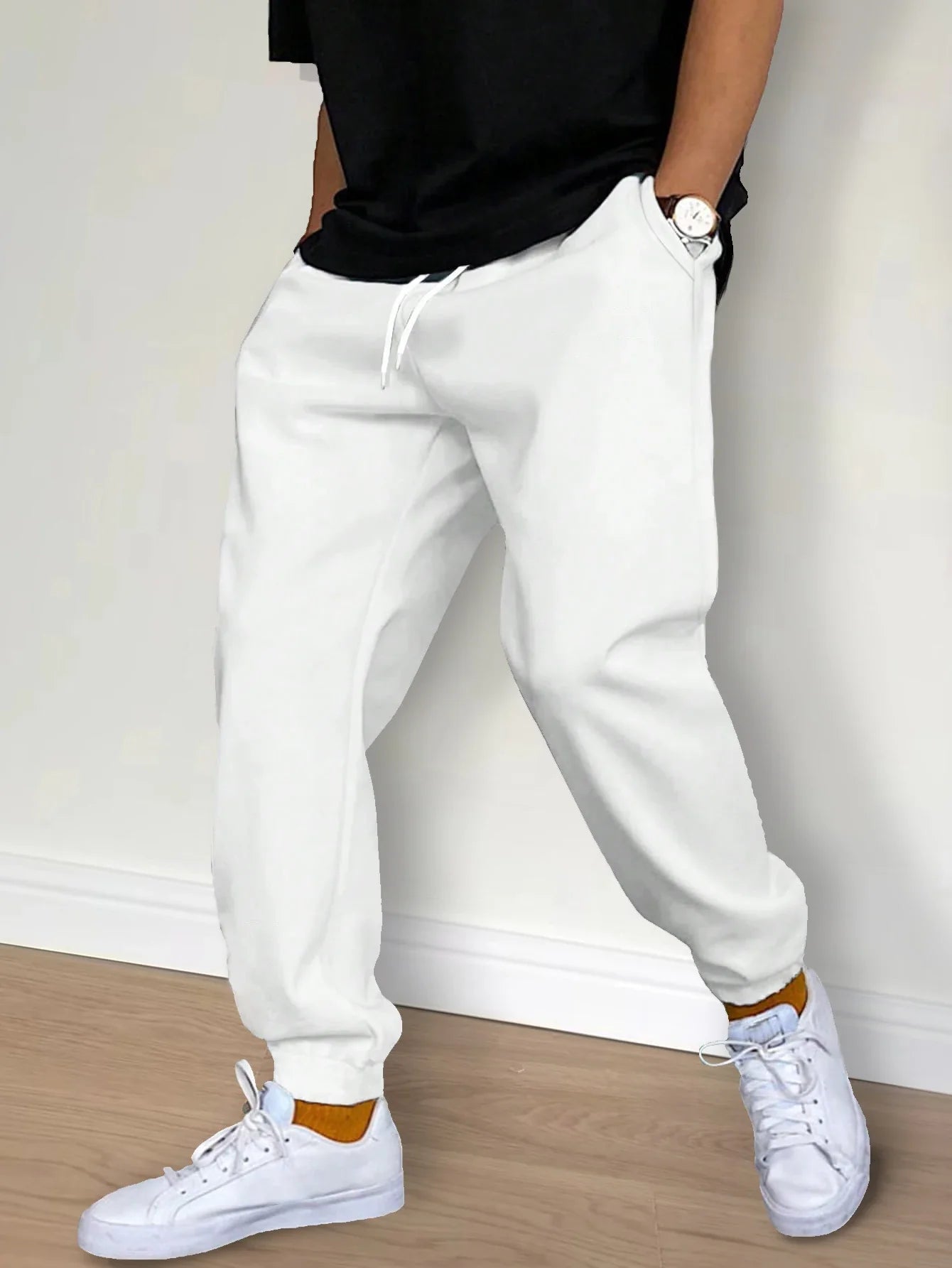 Men’s Jogger Sweatpants – Tapered Fit – Cotton Blend – Elastic Waist – Casual Wear