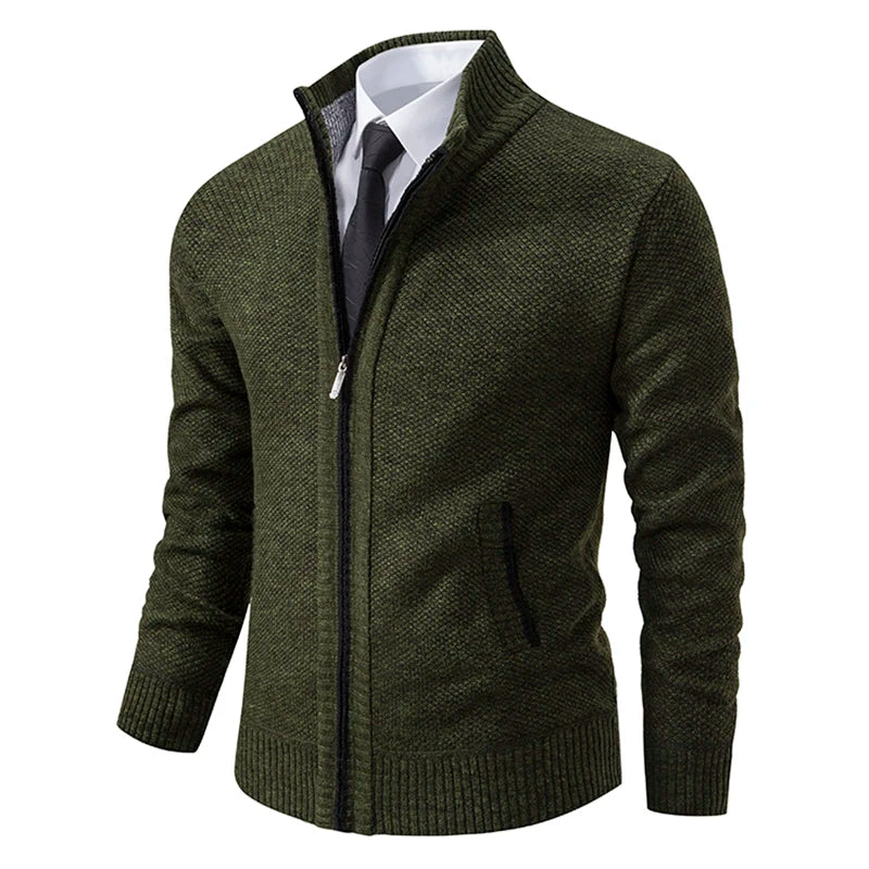Men’s Vest – Slim Fit – Fleece – Stand Collar – Full Zip – Smart Casual Layering
