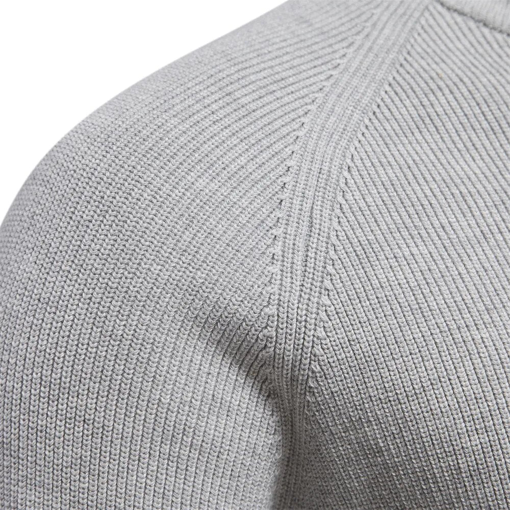Men’s Sweater – Cotton Blend – Classic Fit – Half-Zip Collar – Ribbed Trim